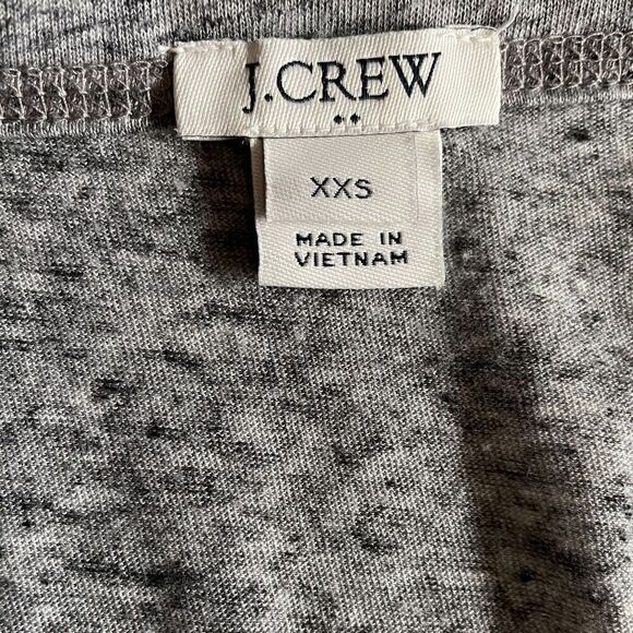 J.Crew  Gray 3/4 Sleeve Surplice Wrap Sweater Top Size XXS - Picture 4 of 6